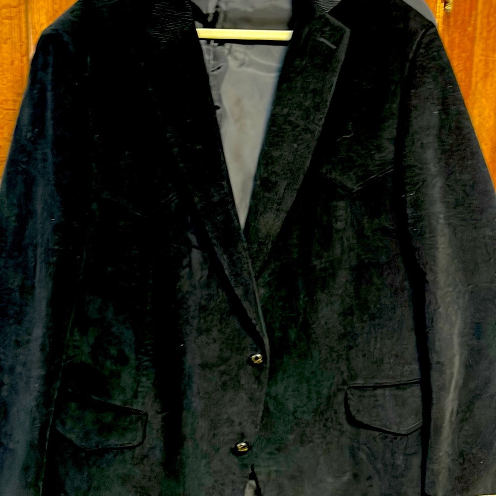 Coreaban & Grey Corduroy size 50 Reg Black never worn.